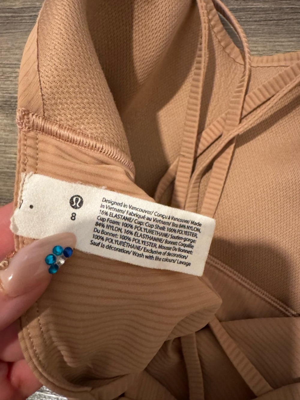 Lululemon Like a Cloud Ribbed Longline Bra Light Support, B/C Cup Pink Clay Sz 8 - Picture 6 of 7